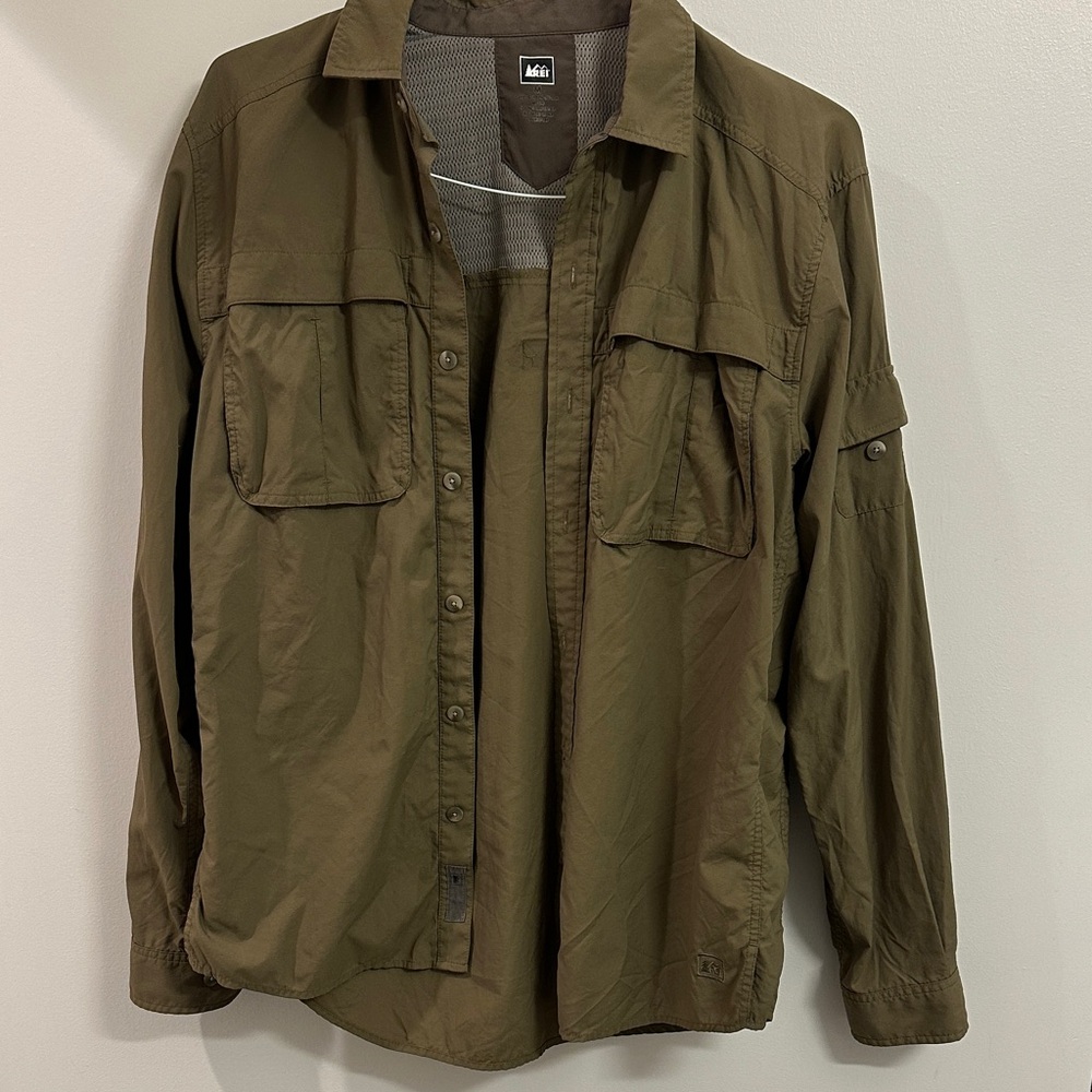 REI Men's Forest Green Casual Shirt
